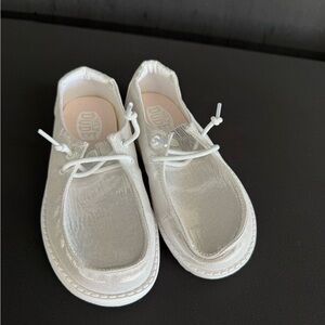 Hey Dude Kids White Sneakers